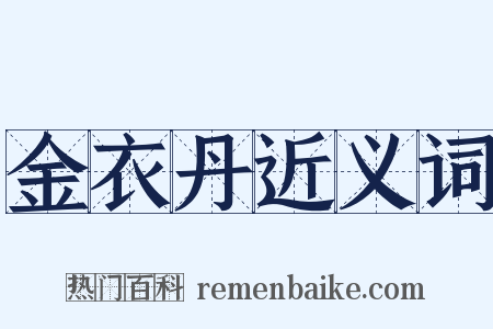金衣丹近义词是什么意思的图片